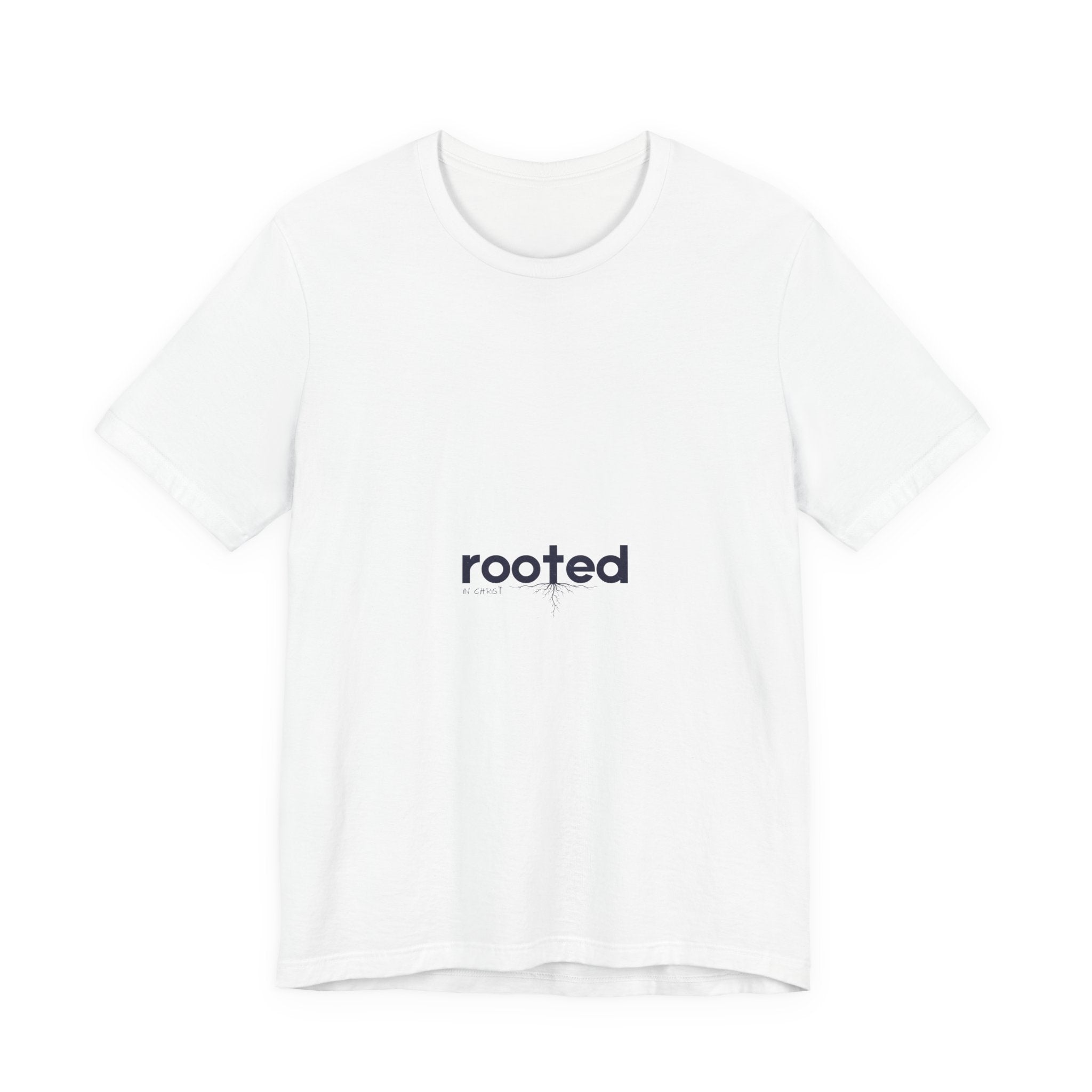 Rooted Minimalist Tee — 'rooted' Small Chest Graphic Cotton T-Shirt