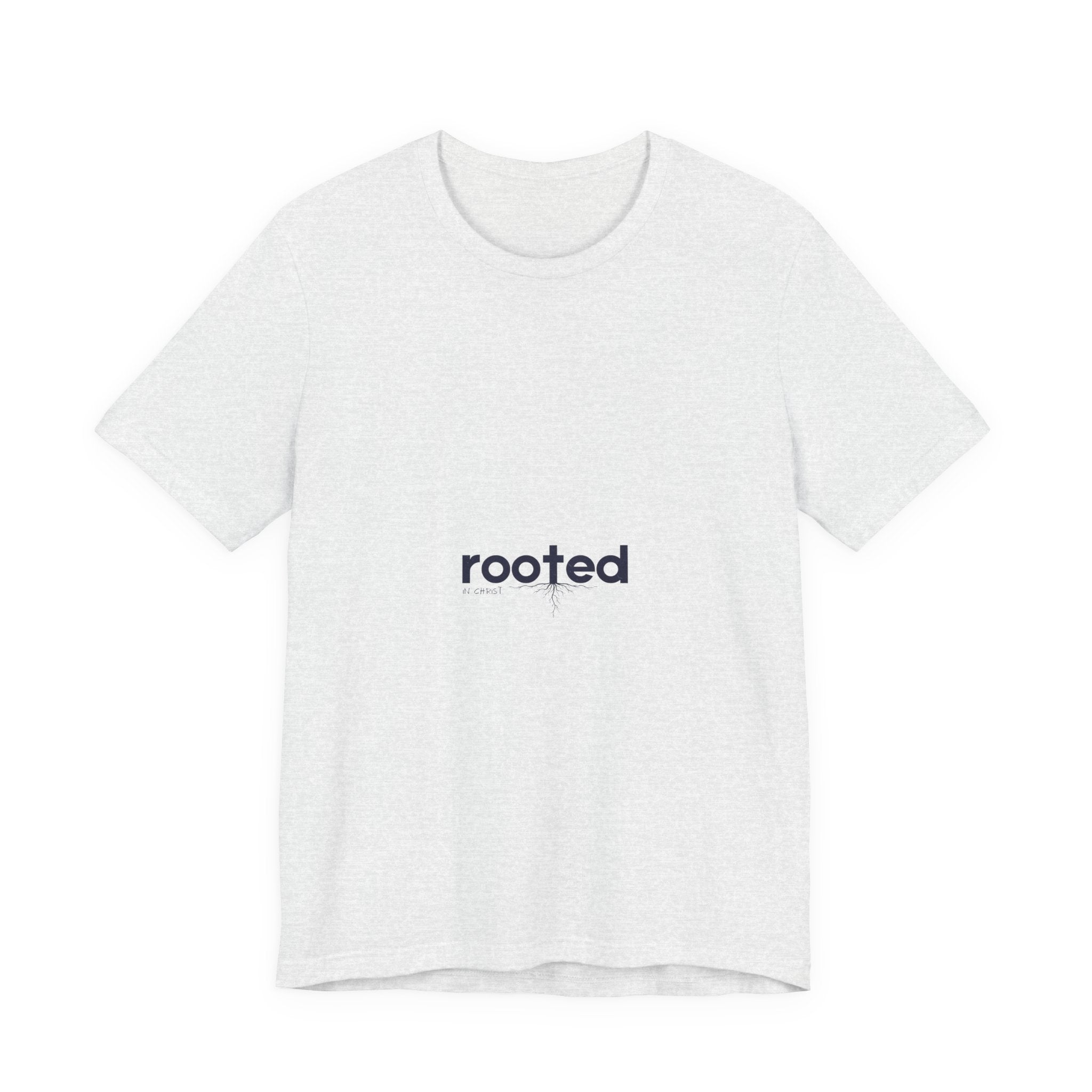 Rooted Minimalist Tee — 'rooted' Small Chest Graphic Cotton T-Shirt
