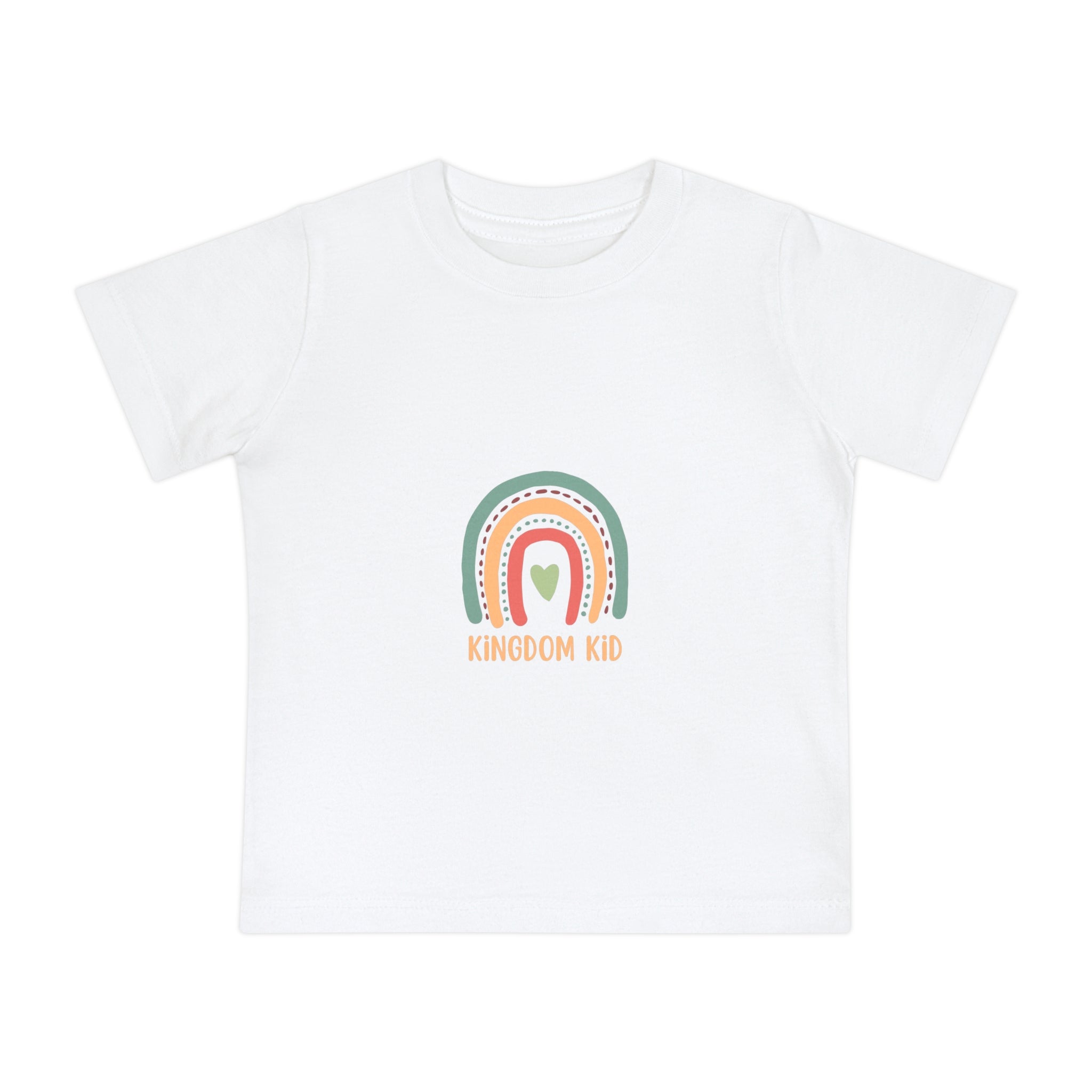 Baby T-Shirt — "Kingdom Kid" Pastel Rainbow Baby Tee