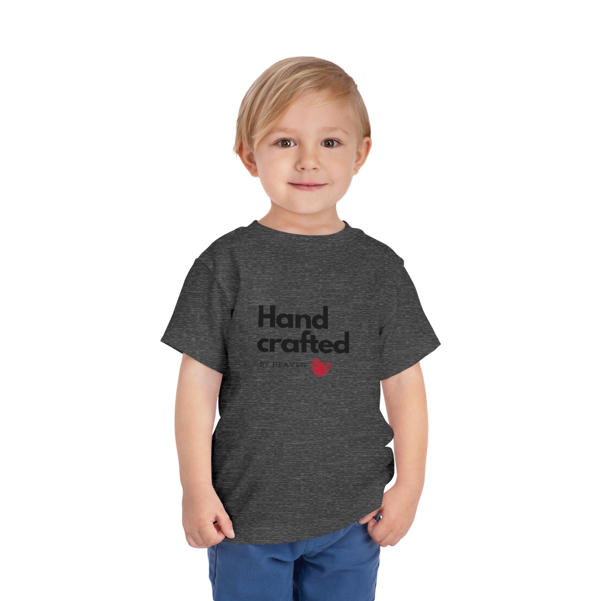 Toddler Tee - "Handcrafted by Heaven" Heart Graphic