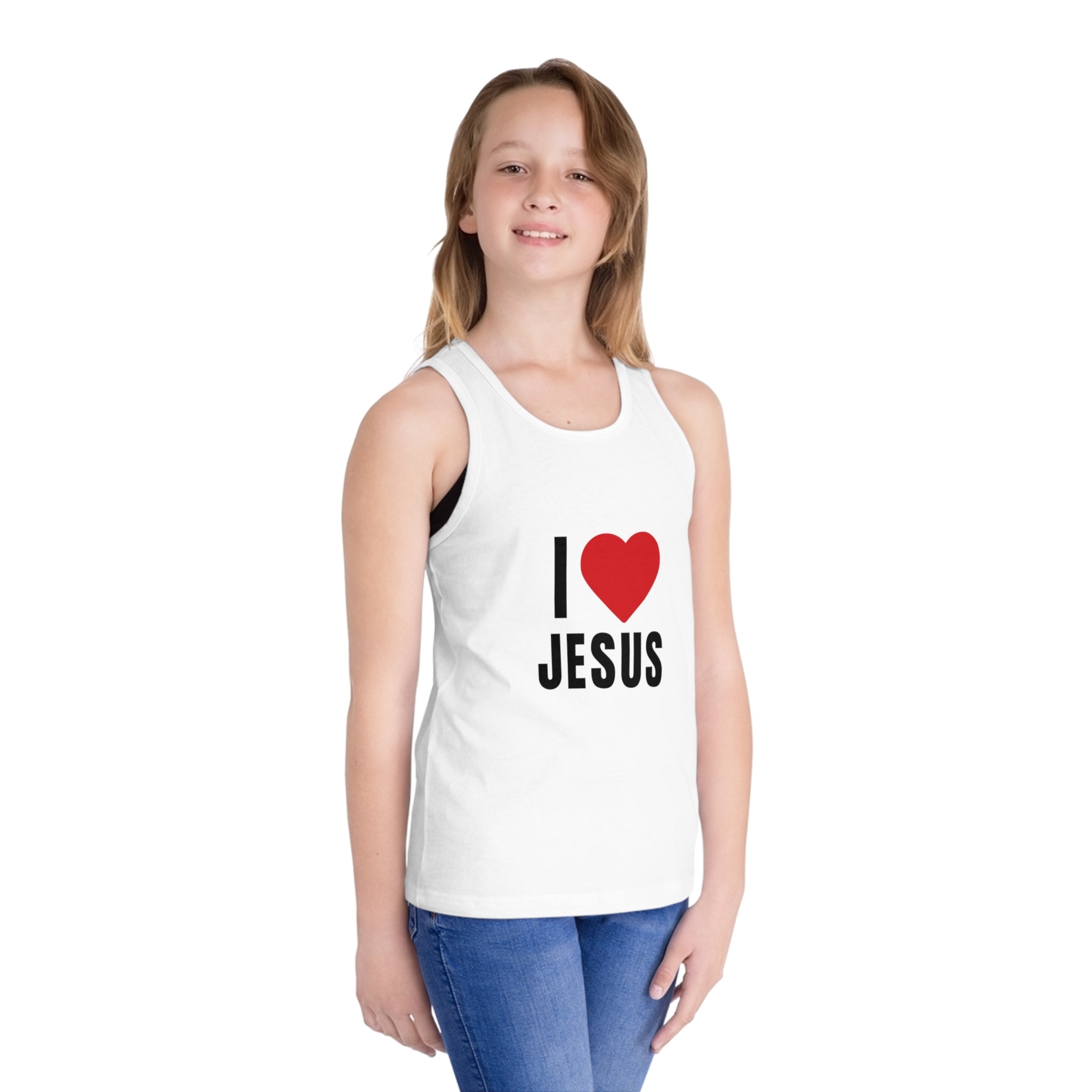 I Love Jesus Kids Tank Top — Christian Kids Faith Tee