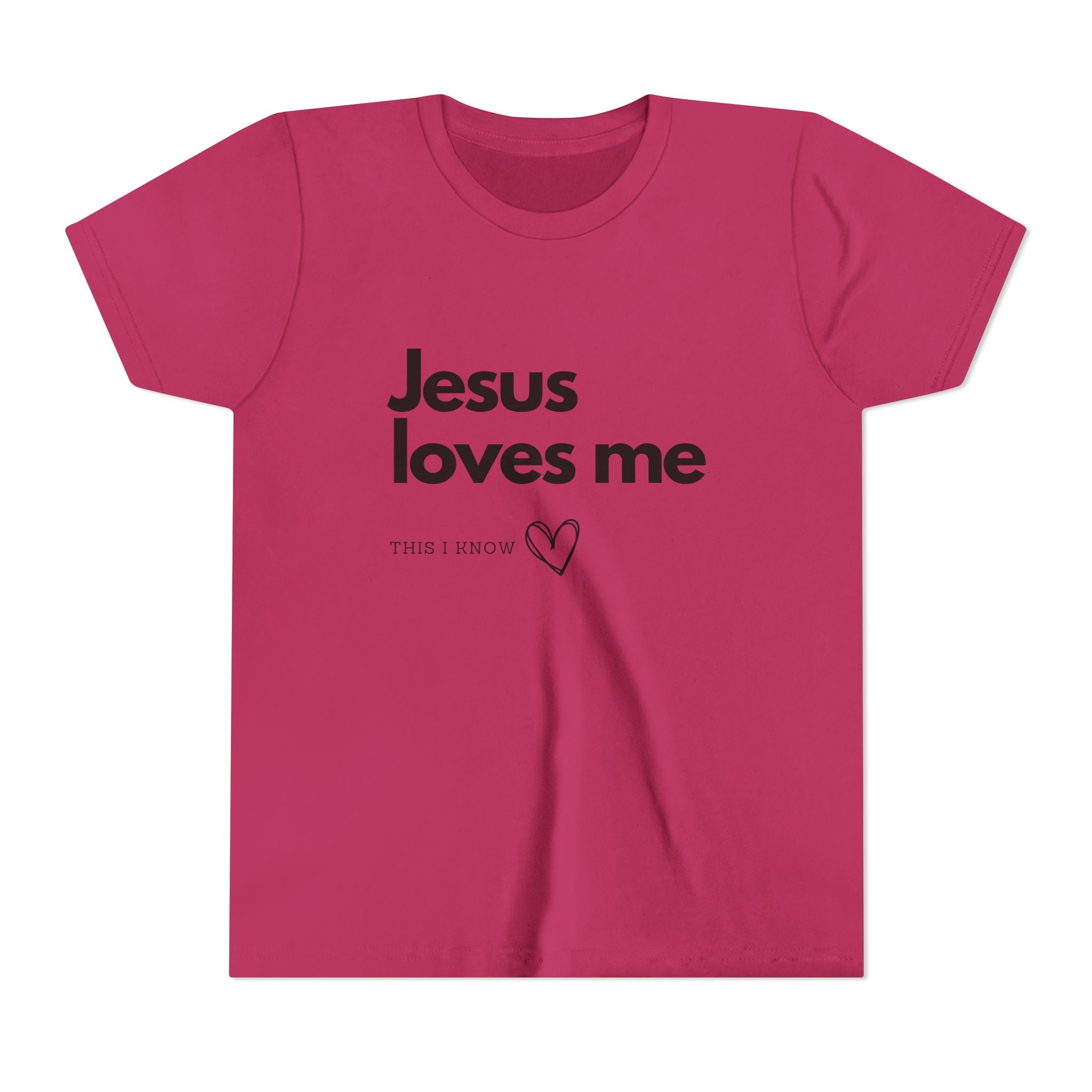 Jesus Loves Me Youth Tee — Christian Kids Short Sleeve Shirt