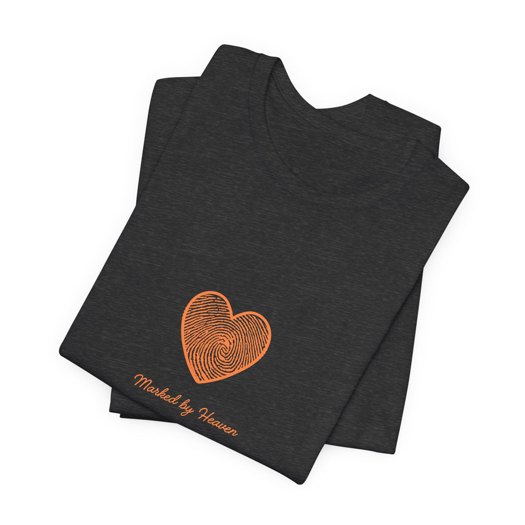 Heart Graphic Tee — 'Touched by Grace' Minimalist Women's Inspirational Shirt