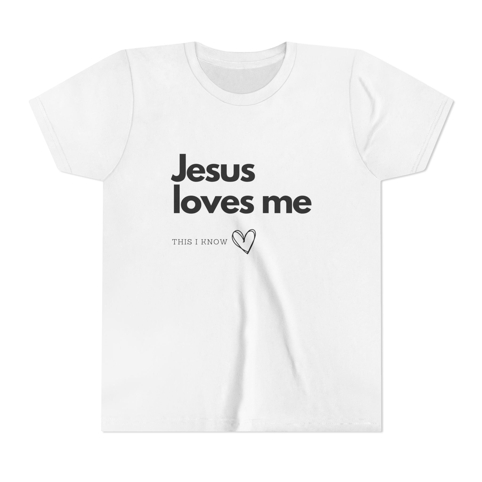 Jesus Loves Me Youth Tee — Christian Kids Short Sleeve Shirt