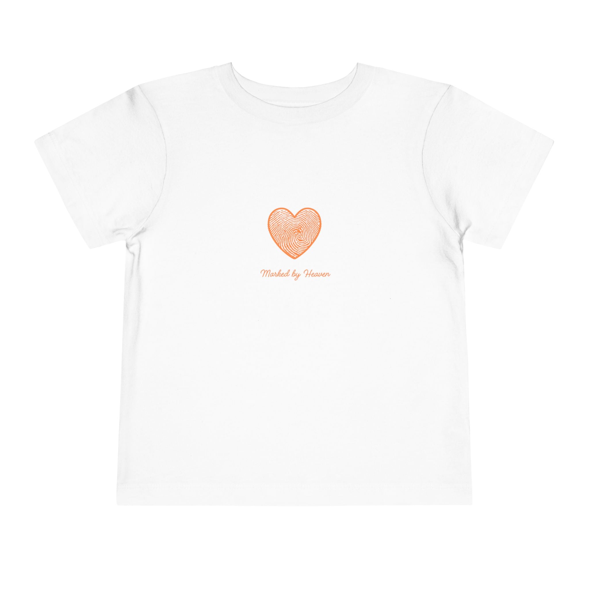 Toddler Tee — Pink Watercolor Heart "Marked by Heaven"