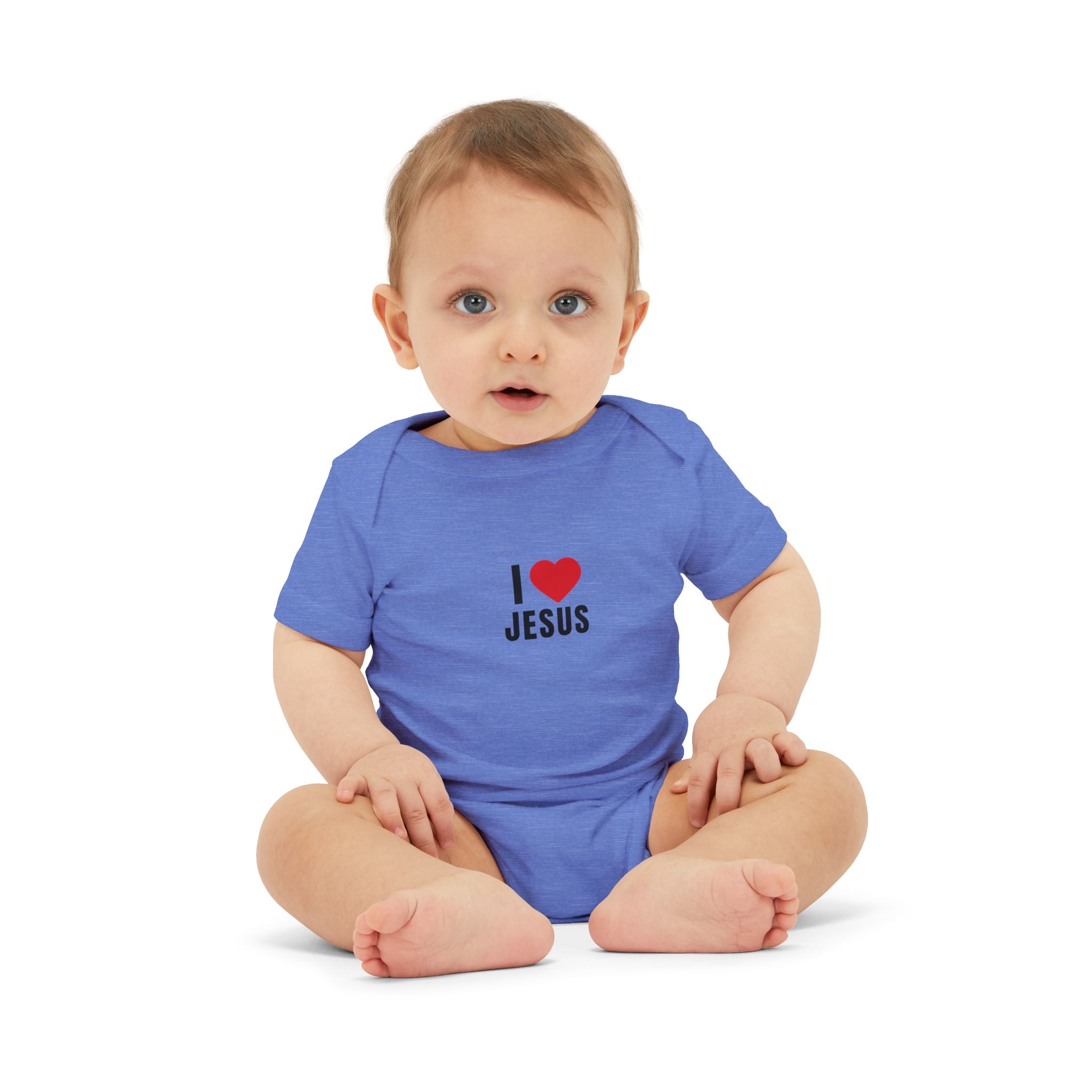 Infant Onesie - I  Jesus Baby Bodysuit, Christian Newborn Gift