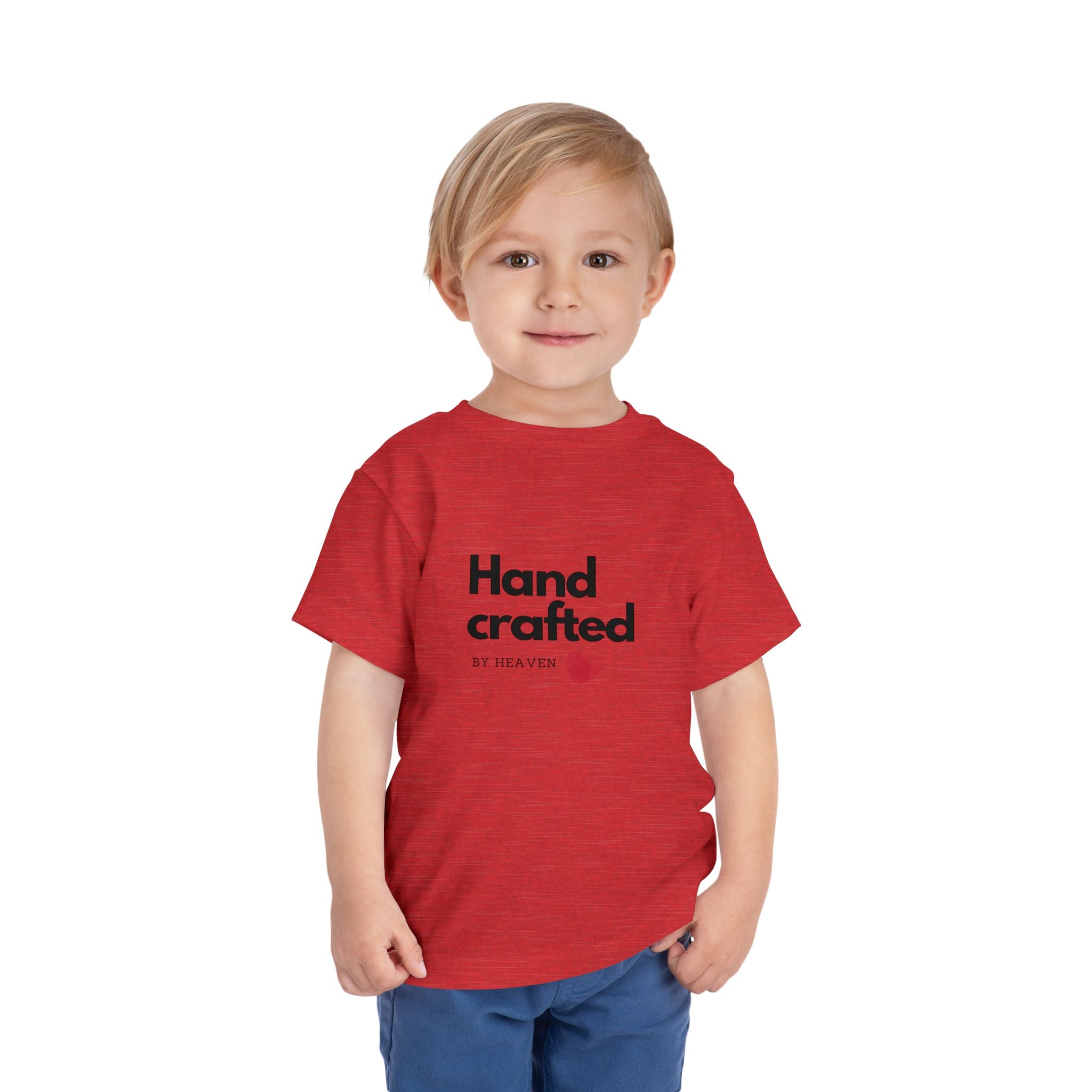 Toddler Tee - "Handcrafted by Heaven" Heart Graphic
