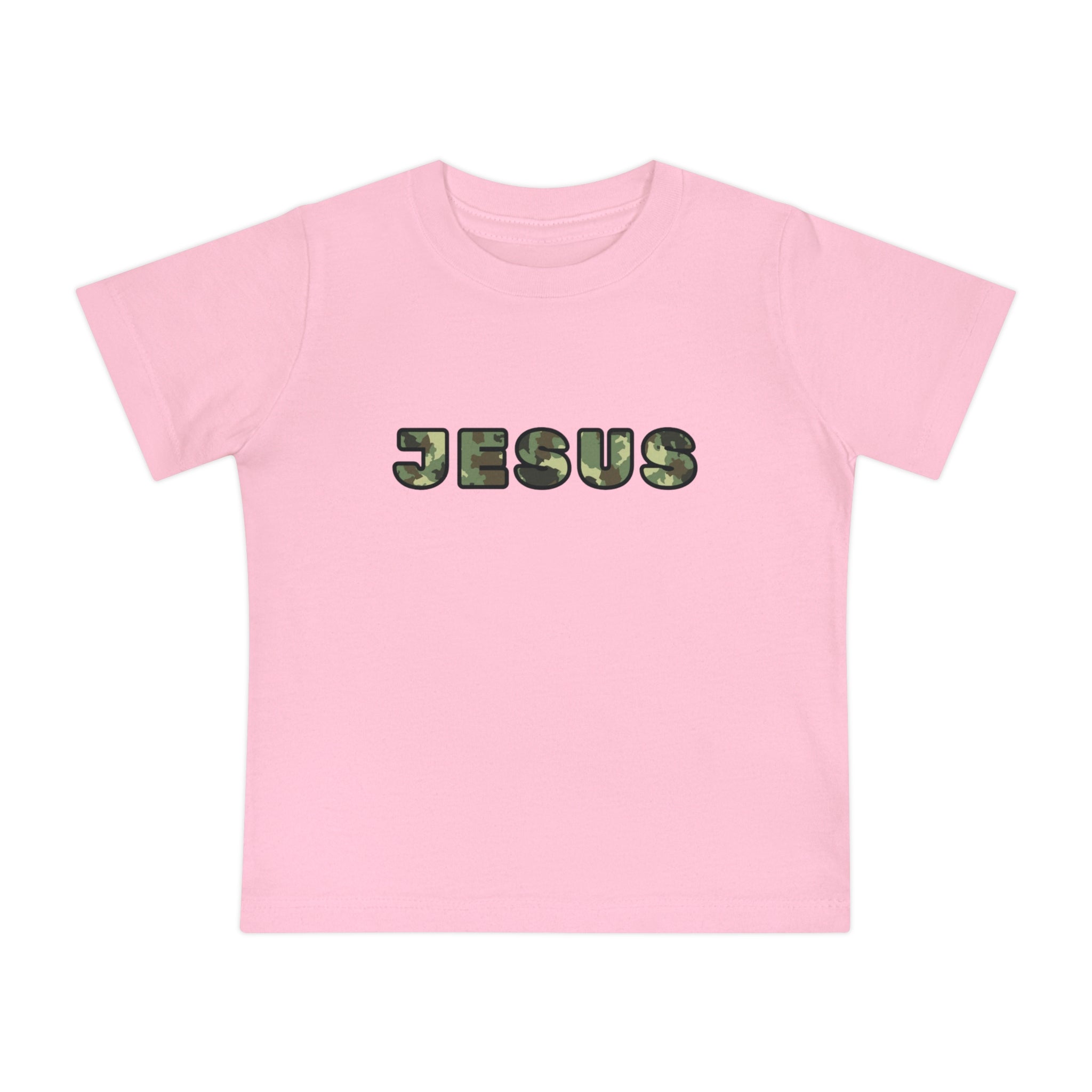 Baby T-Shirt — "JESUS" Camo Letter Infant Tee