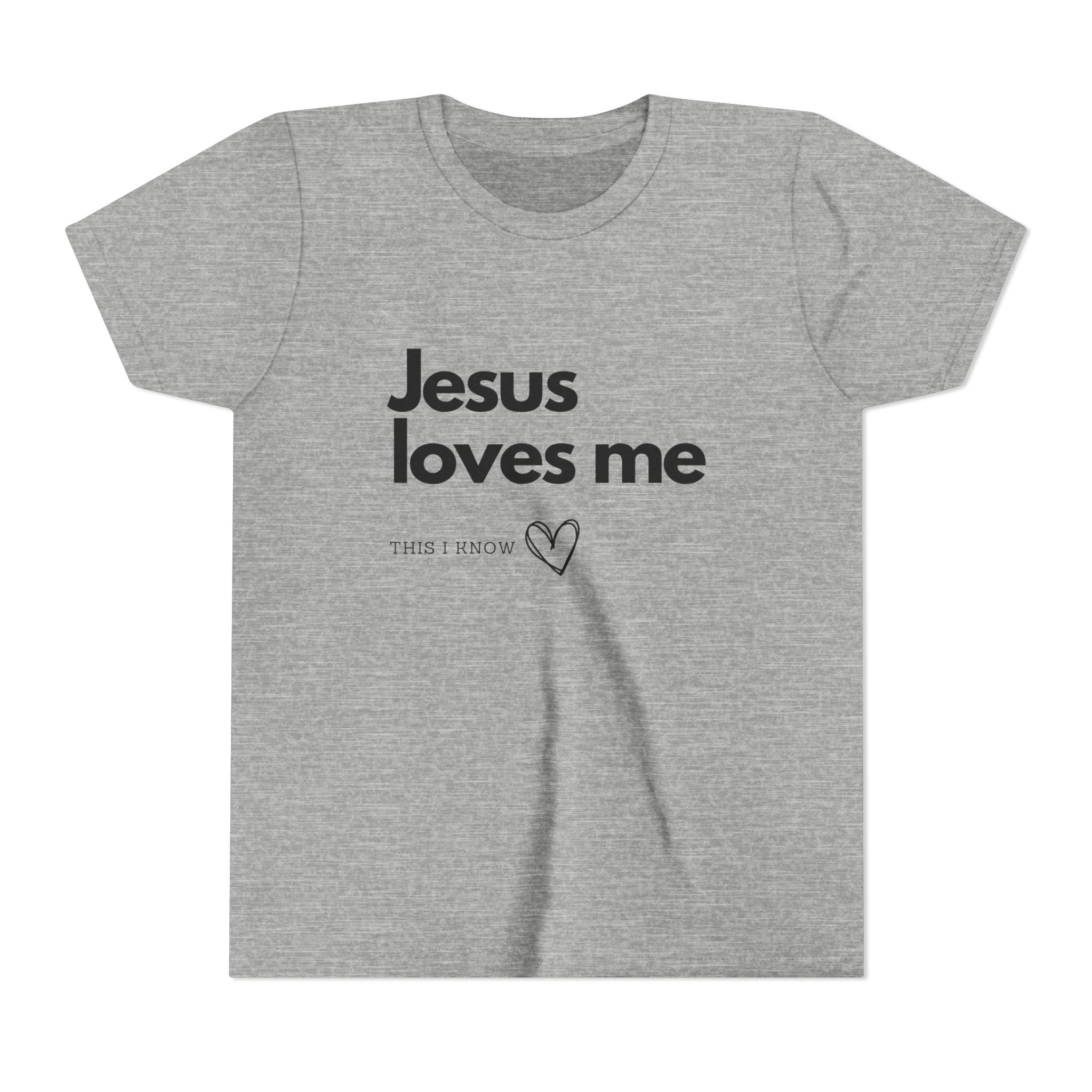 Jesus Loves Me Youth Tee — Christian Kids Short Sleeve Shirt
