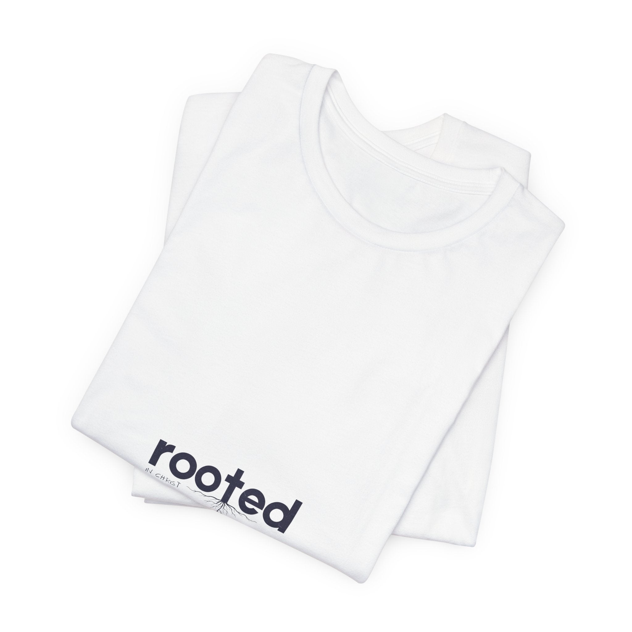 Rooted Minimalist Tee — 'rooted' Small Chest Graphic Cotton T-Shirt