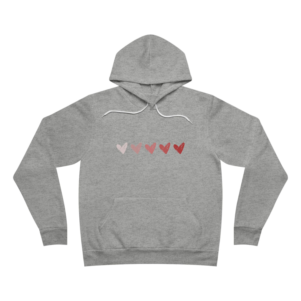 Heart Progression Hoodie — Minimal Valentine Pullover
