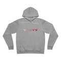 Heart Progression Hoodie — Minimal Valentine Pullover