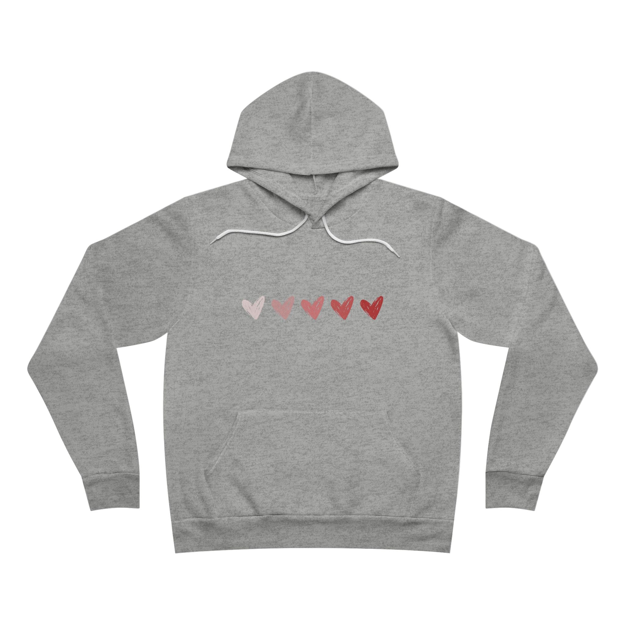 Heart Progression Hoodie — Minimal Valentine Pullover
