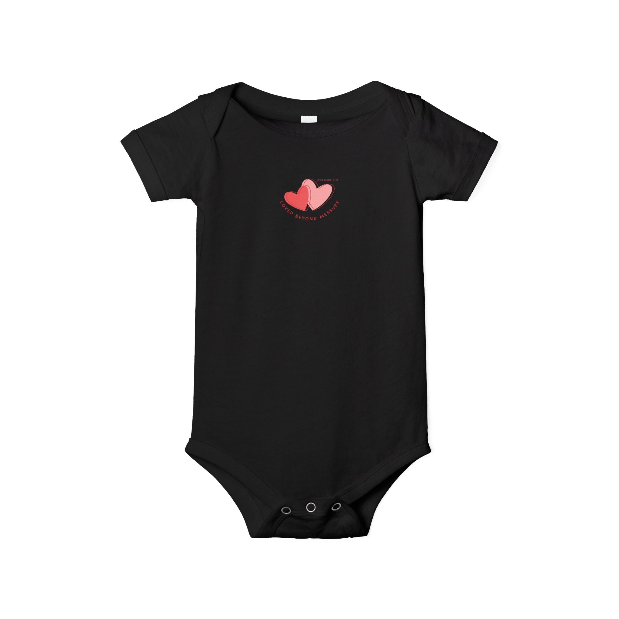Infant One-Piece – Pink Watercolor Hearts Baby Bodysuit