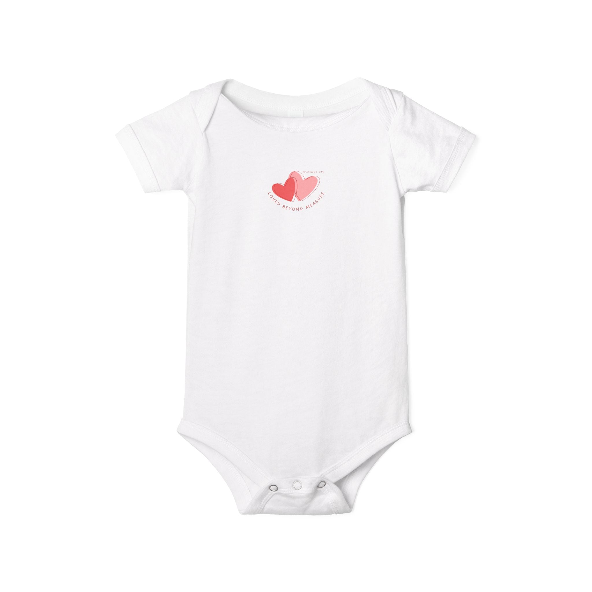 Infant One-Piece – Pink Watercolor Hearts Baby Bodysuit