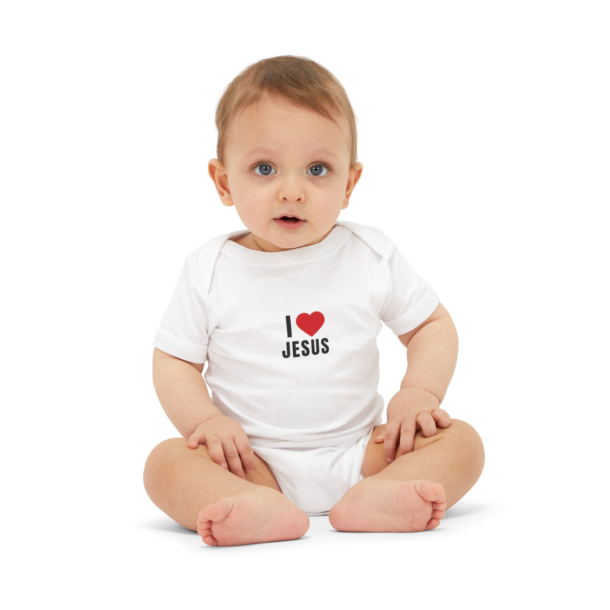 Infant Onesie - I  Jesus Baby Bodysuit, Christian Newborn Gift