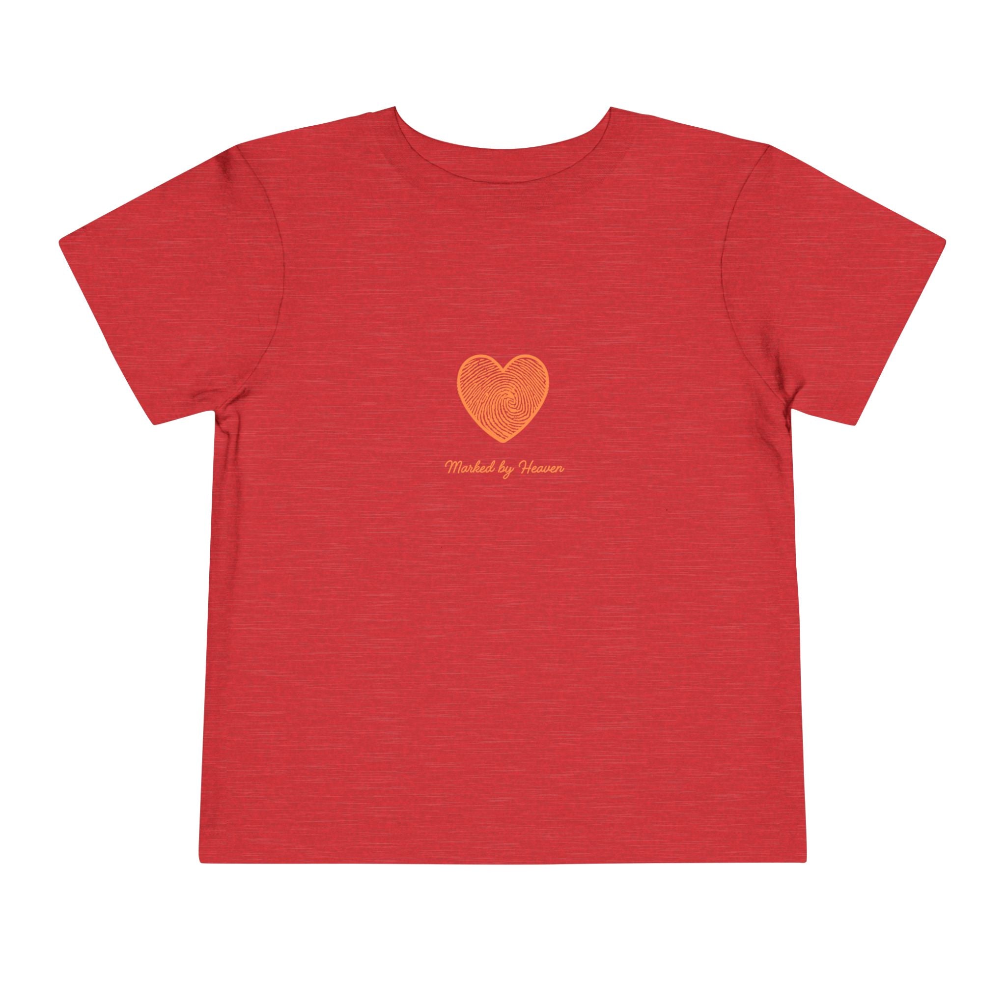 Toddler Tee — Pink Watercolor Heart "Marked by Heaven"
