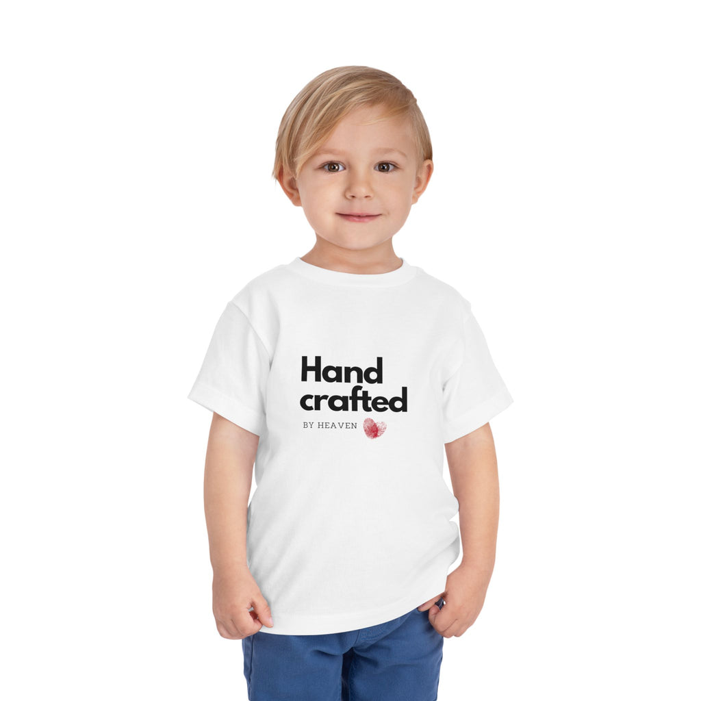 Toddler Tee - "Handcrafted by Heaven" Heart Graphic