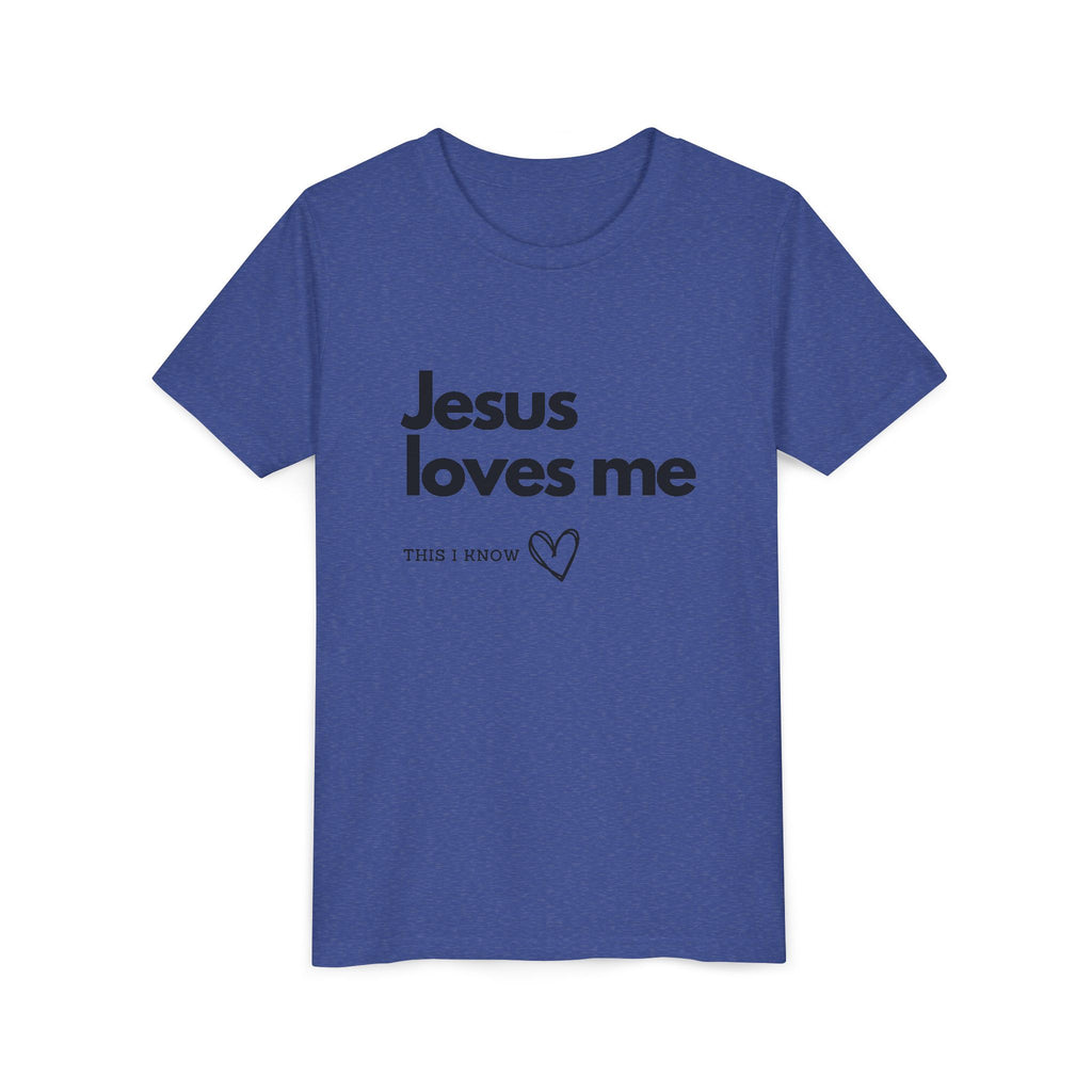 Jesus Loves Me Youth Tee — Christian Kids Short Sleeve Shirt