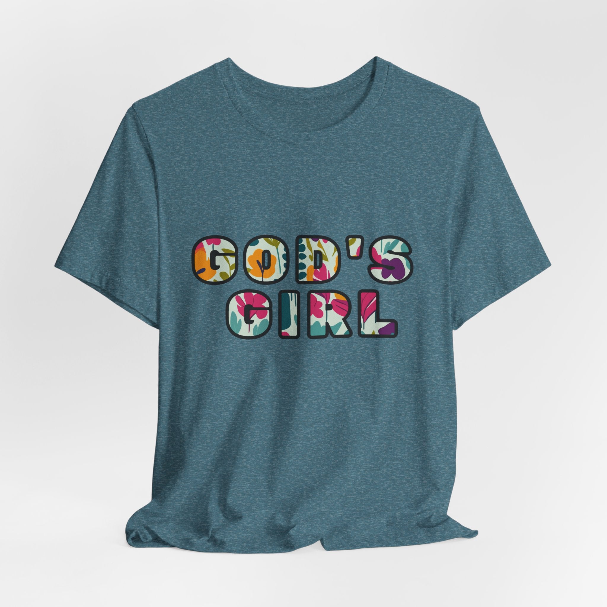 God's Girl Floral T-Shirt — Christian Faith Graphic Tee
