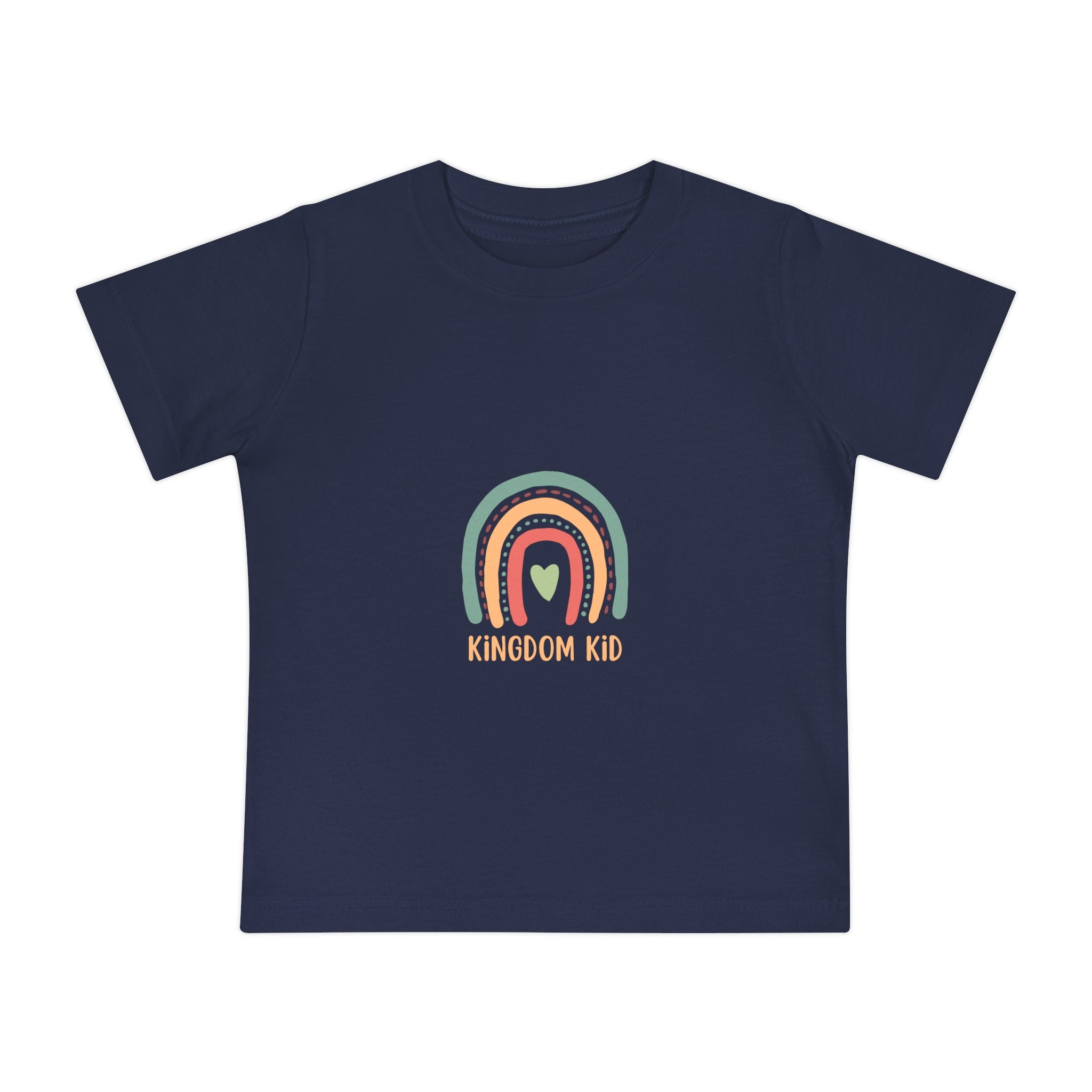 Baby T-Shirt — "Kingdom Kid" Pastel Rainbow Baby Tee