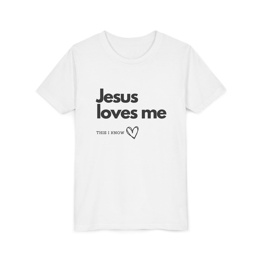 Jesus Loves Me Youth Tee — Christian Kids Short Sleeve Shirt