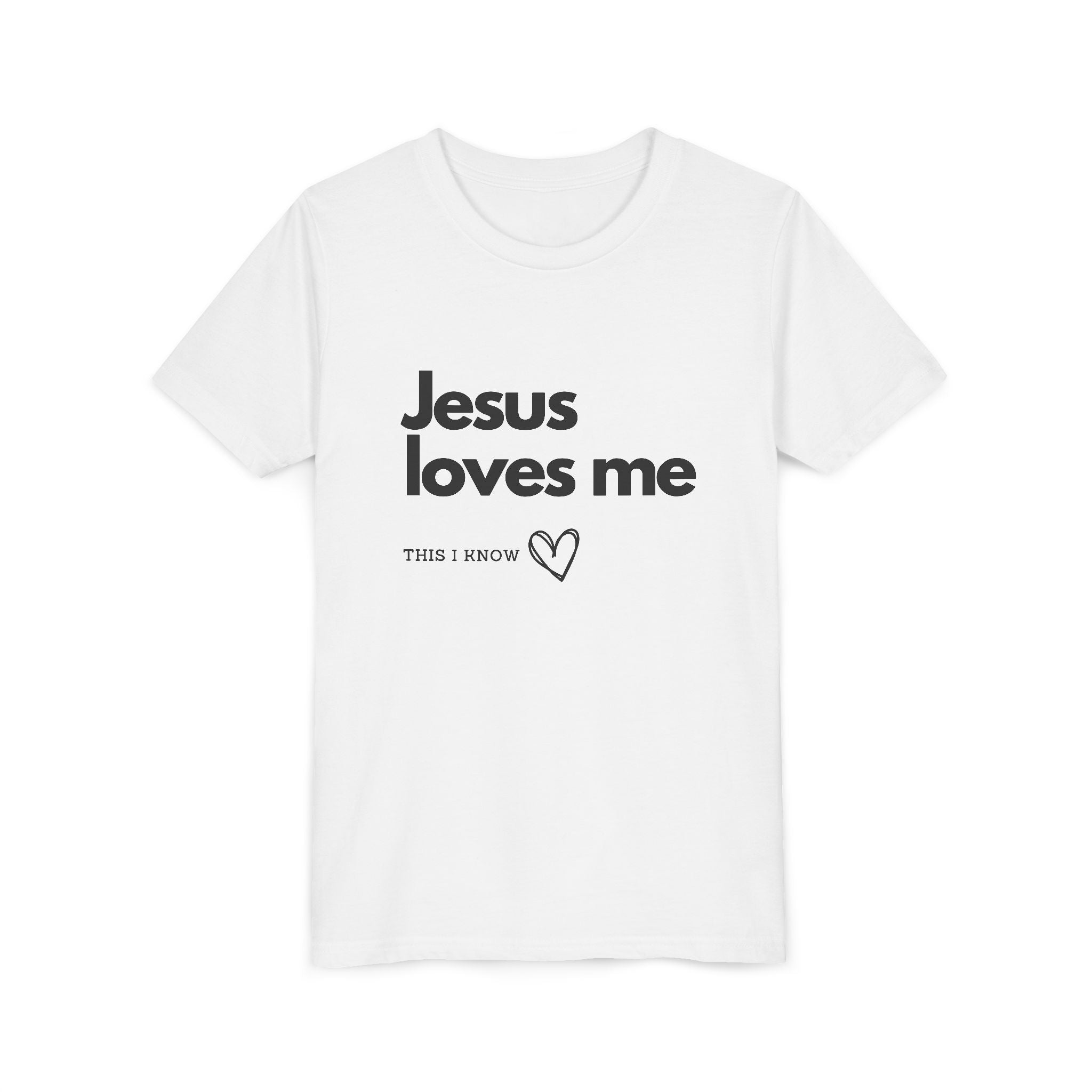 Jesus Loves Me Youth Tee — Christian Kids Short Sleeve Shirt