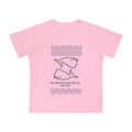 Baby T-Shirt — Minimal Whale Ocean Tee ("He walks and the waves obey Him")